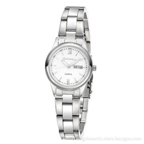 Ladies' Watches, Silver Stainless Steel Case and Band Set, Japanese Movement